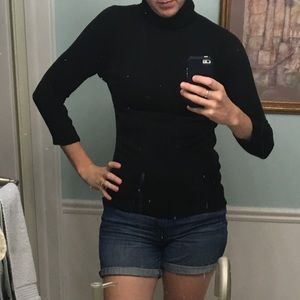 Express fitted black turtleneck